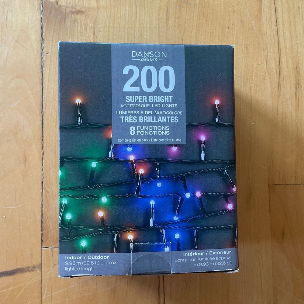 200 Multicolor LED String Lights - Super Bright rainbow multi colour